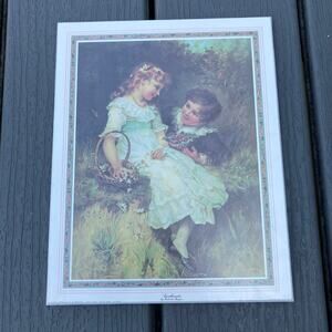 Sweethearts by Frederick Morgan board art, cottagecore Victorian love angelcore
